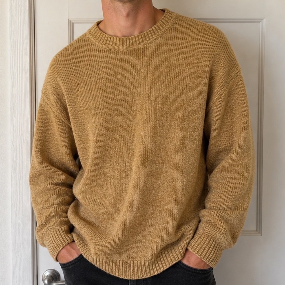 Bachrach Mens Sweater Knit‎ Crew Neck Acrylic Made in Italy y2